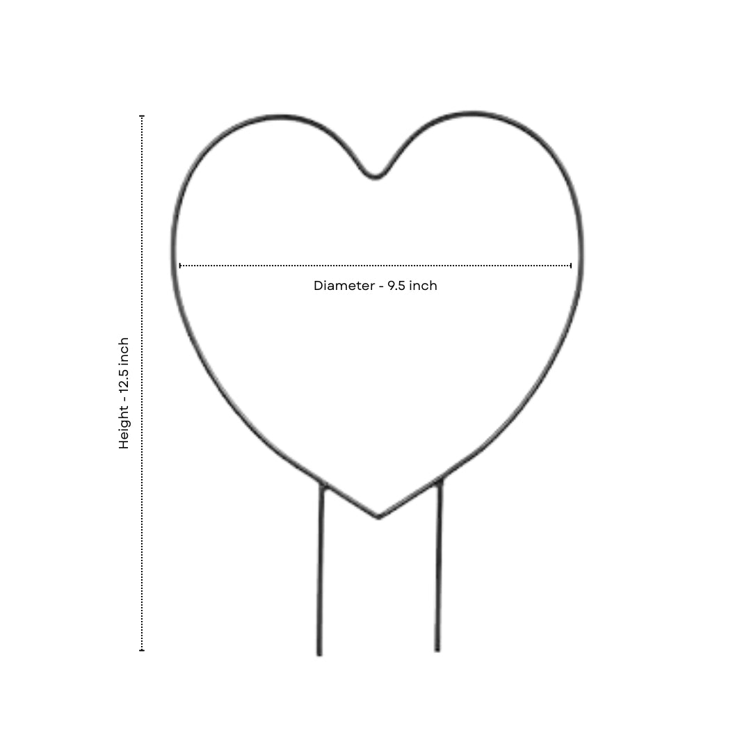 Decorative Heart Shape Planter Stand,Plant Supporter,Plant Climber,Plant Decor Plant straightener For Indoor and outdoor plants- Pack of 2