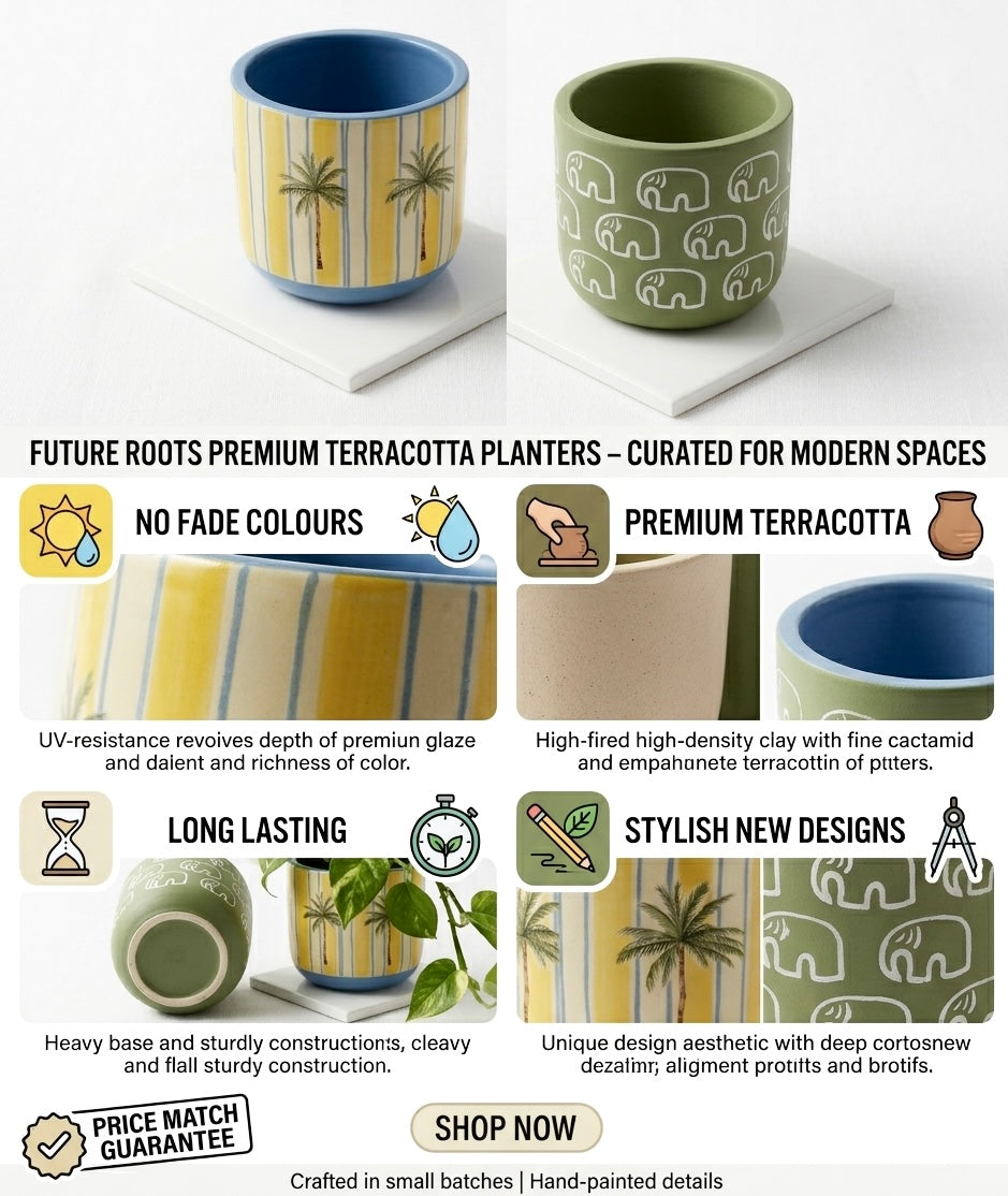 Terracotta Pots Pack of 2 (without plant)