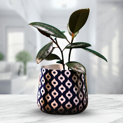 Navy Charm Meena Metal Pot- 5 inches (Only Pot)