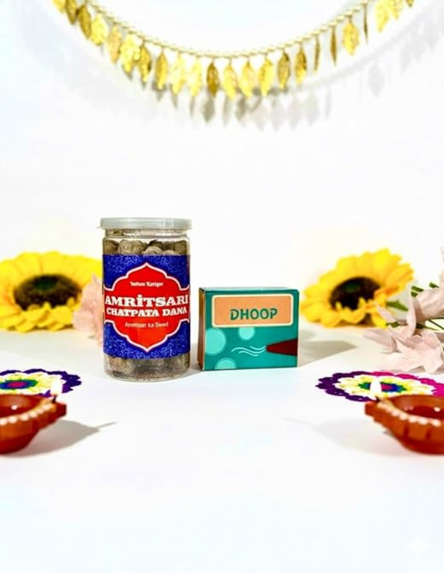 Good Luck Gift Hamper | Gold Polished Ganpati Idol with Metal Urli, Candles, Organic Dhoop, Decorative Jharokas & Snacks | Diwali, Bhaidooj, Housewarming Gift Set