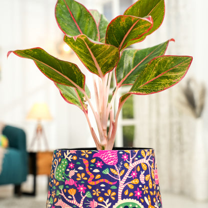Jungle Aesthetic Meena Metal Pot- 5 inches (Only Pot)