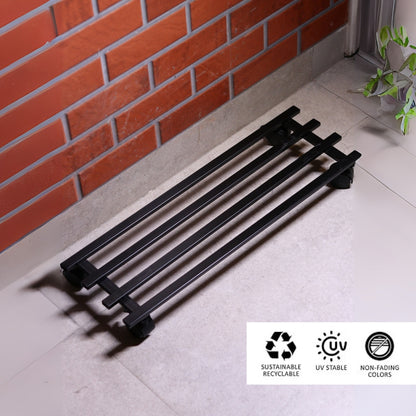 Heavy Duty Plant Stand with Wheels | Wheel Pot Trolley for Balcony, Indoor & Outdoor | Rust-Proof Metal Gamla Stand (Black) Pack of 2